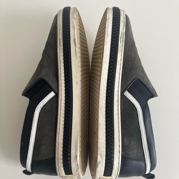 Sergio Rossi Suede Leather Slip-On Sneakers Loafer Zipper size 39EU or 8US - Picture 8 of 14